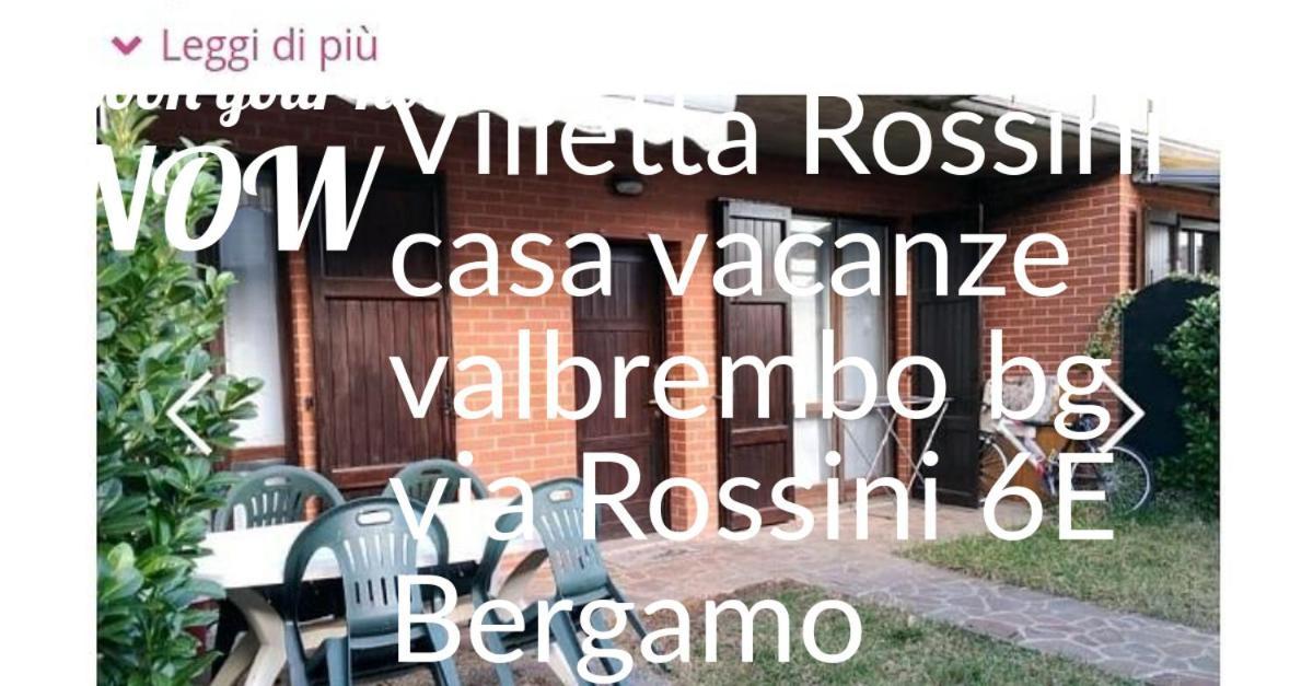 Villetta Rossini Appartamento Da Condividere Con Me Luciano Servizio Ospiti Taxi Driver Navetta No Wifi 2 Camera Da Letto Per 5 Persone Valbrembo エクステリア 写真